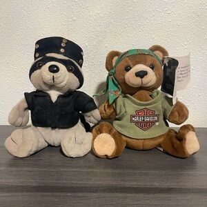 Harley-Davidson Vintage Plush 1998 Manifold” Bear & Vintage 1999 "Bubba" Raccoon